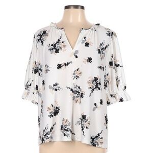 Melloday Floral White Blouse